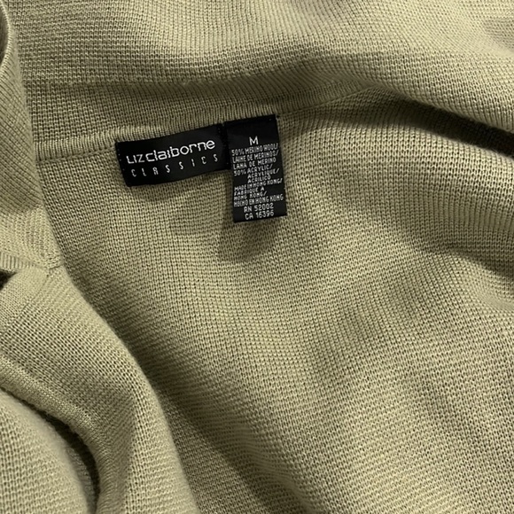 Liz Claiborne green wool coat size medium - Picture 4 of 4